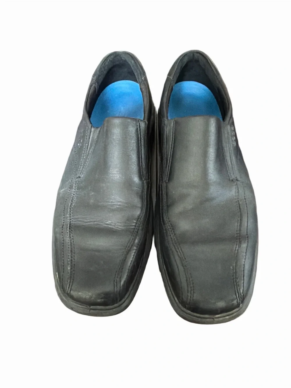 ECCO Helsinki Men's Black Leather Slip On Dress Loafers